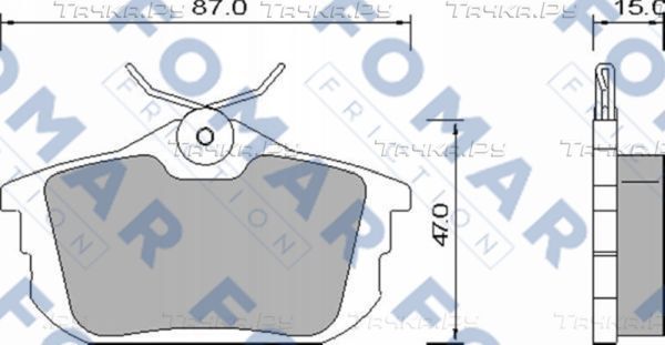 Тормозные колодки Fomar задние для Mitsubishi Space Star I 1998-2004. Артикул FO 647381