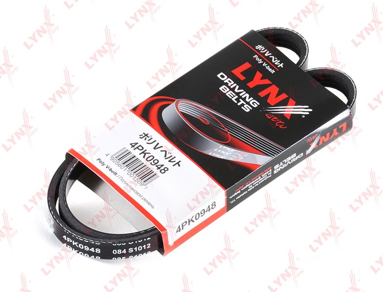Приводной ремень поликлиновой LYNXauto. Артикул 4PK0948
