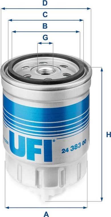 Топливный фильтр UFI. Артикул 24.383.00