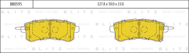 Колодки тормозные дисковые задние (Blitz). Артикул BB0595