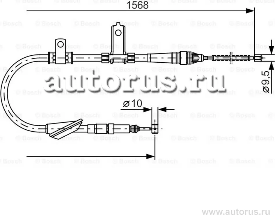 ТРОС ТОРМОЗНОЙ (Bosch). Артикул 1987477791