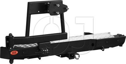 Бампер силовой OJ задний с левой калиткой под запаску для Nissan NP300 2005-2026. Артикул 03.404.02