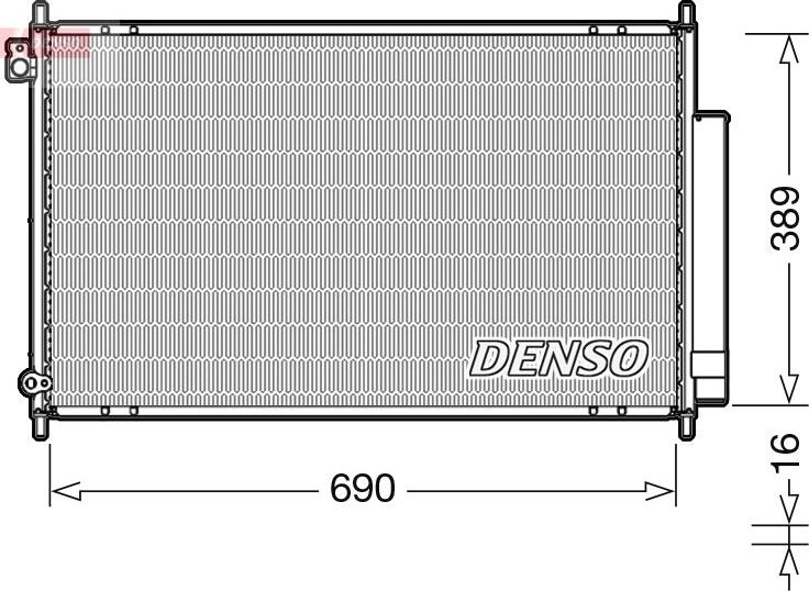 Радиатор кондиционера (конденсатор) Denso. Артикул DCN40016