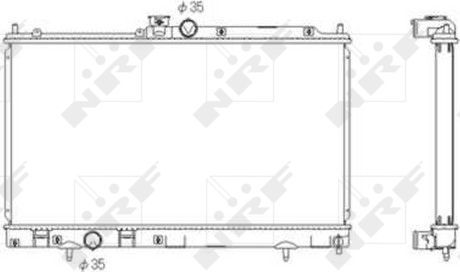 Радиатор охлаждения двигателя NRF для Mitsubishi Lancer VII 1998-1998. Артикул 53591