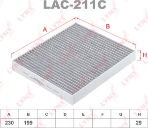 Салонный фильтр LYNXauto для Infiniti QX50 I 2013-2017. Артикул LAC-211C