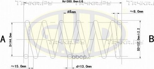 Пружина подвески G.U.D.. Артикул GCS015626