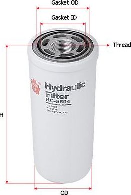 Фильтр гидравлический Sakura. Артикул HC-5504