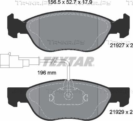 Тормозные колодки Textar Q+ передние для Alfa Romeo GTV 1995-1998. Артикул 2192901