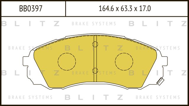 Колодки тормозные дисковые передние Kia Carnival 2006 (Blitz). Артикул BB0397