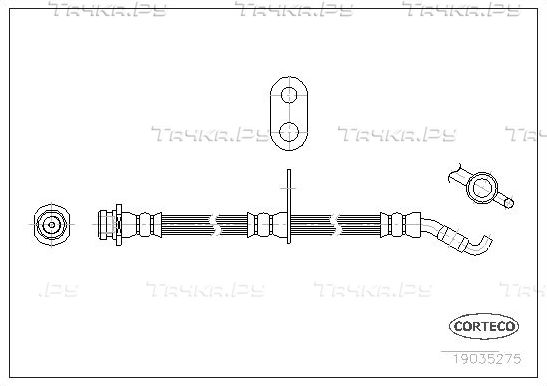 Тормозной шланг Corteco передний для Suzuki SX4 I (Classic) 2006-2014. Артикул 19035275