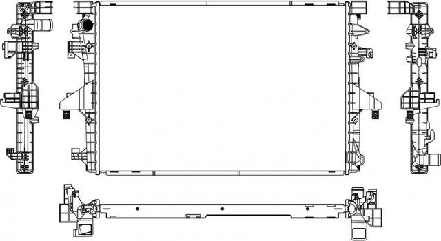 Радиатор охлаждения двигателя Sakura для Volkswagen Transporter T5 2009-2015. Артикул 3471-3001