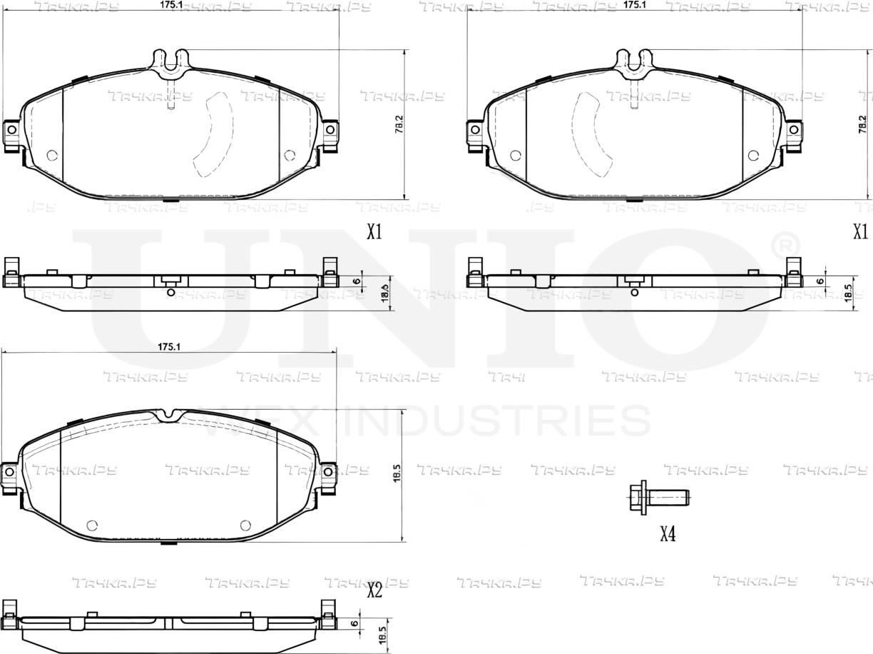 Колодки тормозные диск. передние Mercedes-Benz E-Class (213,238) 16-, C-Class (205) 14- (Unio). Артикул BRP-20469