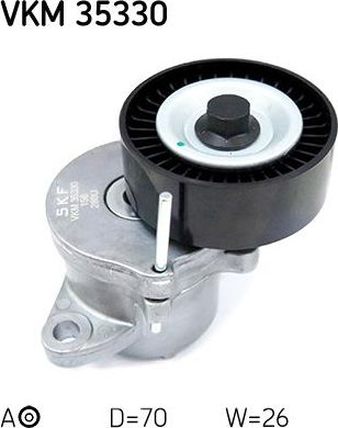 Натяжной ролик (натяжитель) приводного поликлинового ремня SKF. Артикул VKM 35330