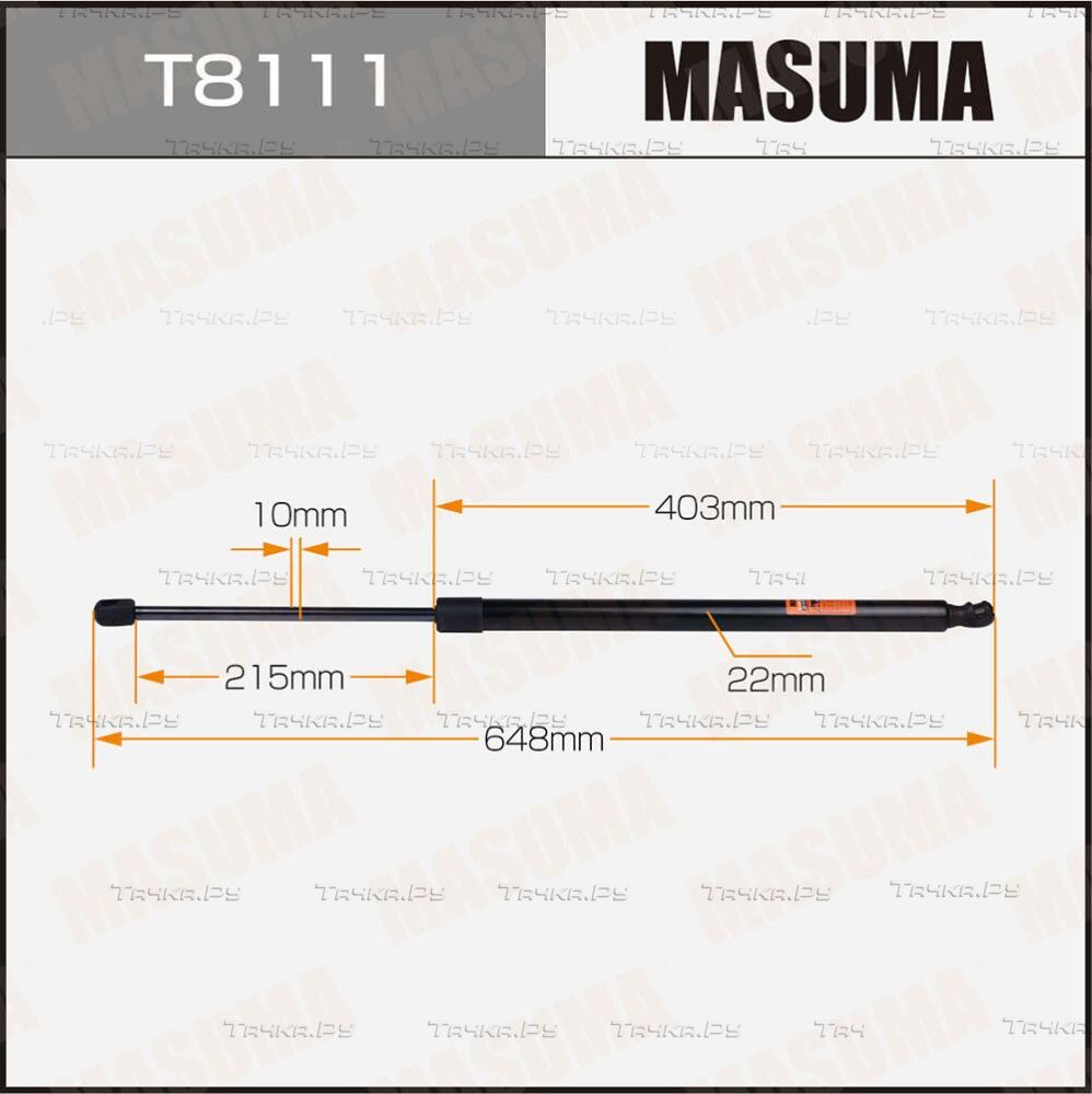 Амортизатор (упор) багажника Masuma. Артикул T8111