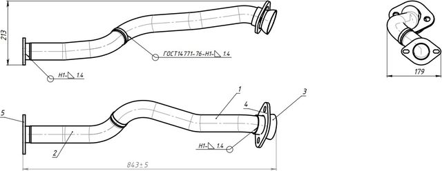 Глушитель Trialli (алюминий / сталь) передний для Nissan X-Trail T30 2001-2013. Артикул ERP 2020