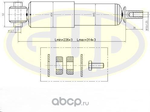 Амортизатор G.U.D.. Артикул GSA341846