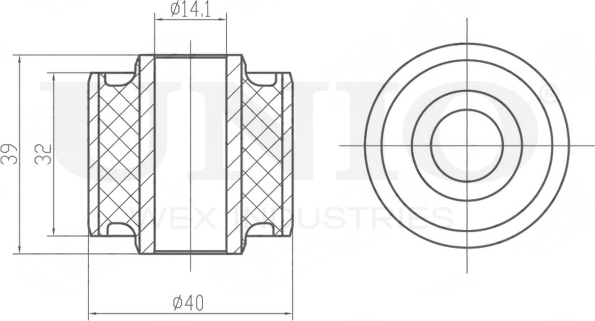 Сайлентблок амортизатора (Unio). Артикул RMP-20429