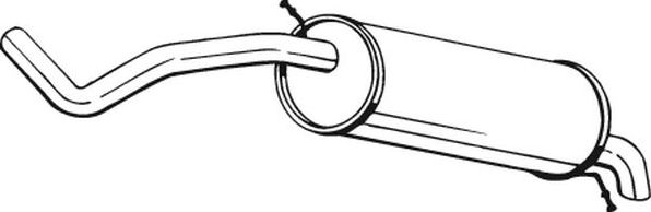 Глушитель (задняя часть) Bosal для Skoda Fabia II 2007-2009. Артикул 278-039