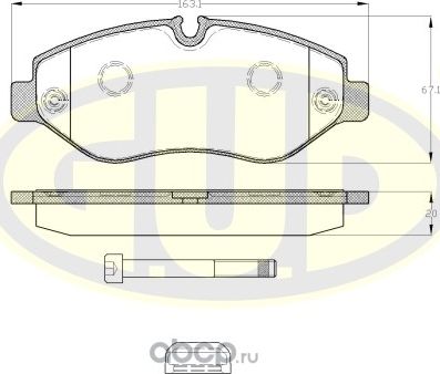 Тормозные колодки G.U.D.. Артикул GBP124500
