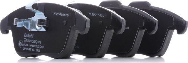 Тормозные колодки Delphi (Low-Metallic) передние для Ford Galaxy II 2006-2015. Артикул LP1967