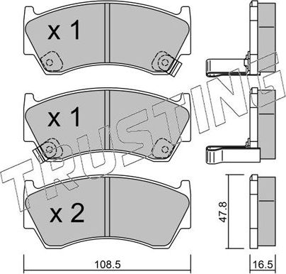 Тормозные колодки Trusting. Артикул 286.0