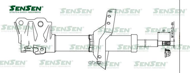 42142208 Амортизатор перед. лев. газ SUBARU FORESTER 11-13 2011-2013 (Sensen). Артикул 42142208