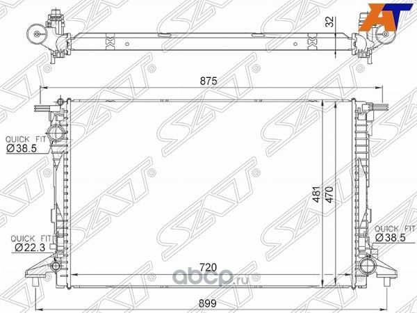 Радиатор AUDI A8 17-AUDI Q7 15-VOLKSWAGEN TOUARE (SAT). Артикул ST100018