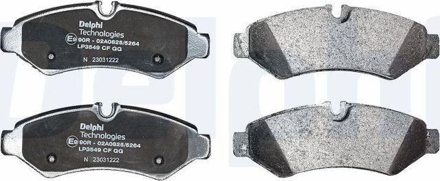 Тормозные колодки Delphi (Low-Metallic). Артикул LP3549