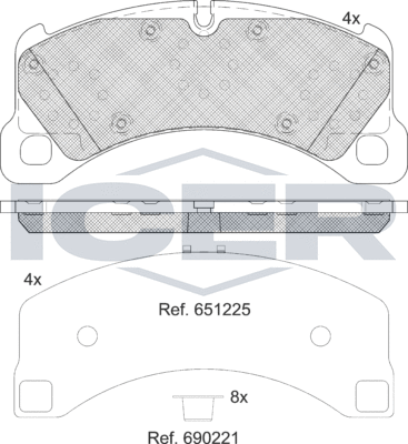 Тормозные колодки Icer. Артикул 182206-208