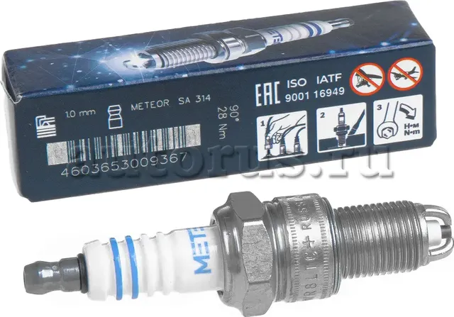 Свеча зажигания blue line (WR8LTC+)(BOSCH 0242229658) никель-иттрий (Meteor) Meteor. Артикул sa314