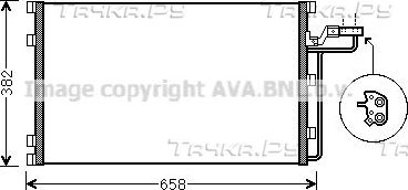Радиатор кондиционера (конденсатор) AVA для Volvo C70 II 2006-2013. Артикул VO5139