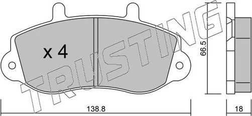 Тормозные колодки Trusting. Артикул 273.0