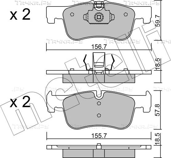 Тормозные колодки Metelli. Артикул 22-0959-0