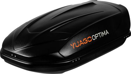 Автомобильный бокс Yuago Optima (тиснение) (EuroLock) черный (390 л, 140х78х40 см). Артикул 2000000019956