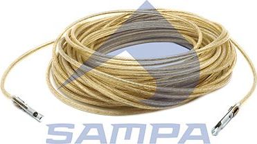 Трос тента таможенный 6 мм, 22 м с наконечниками Sampa. Артикул 096.4247