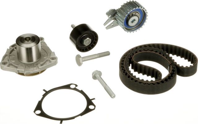 Помпа (водяной насос) с комплектом ремня ГРМ Gates PowerGrip™ для Jeep Compass II 2016-2026. Артикул KP15684XS-1
