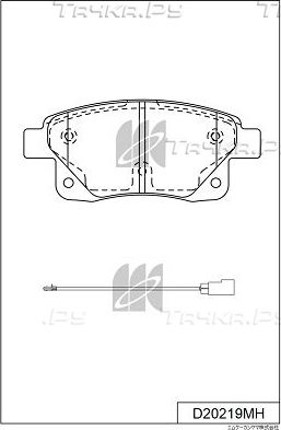 Тормозные колодки MK Kashiyama задние для Ford Transit VII 2006-2014. Артикул D20219MH