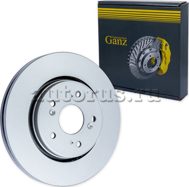 Диск тормозной передний с покрытием (Ganz). Артикул GIJ10124