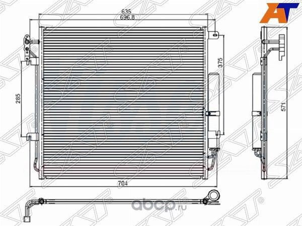РАДИАТОР КОНДИЦИОНЕРА RANGE ROVER SPORT 3.6TD4.24. (SAT). Артикул STLR053940