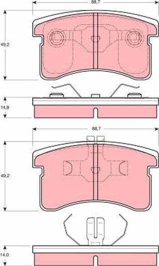 Тормозные колодки TRW. Артикул GDB3126