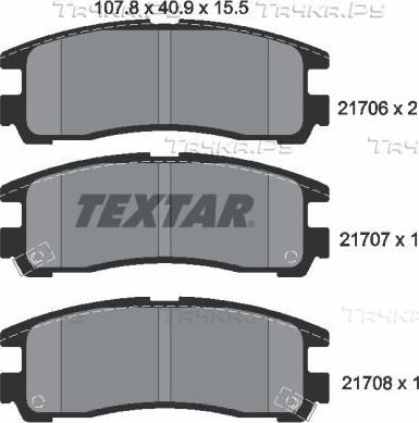Тормозные колодки Textar. Артикул 2170602