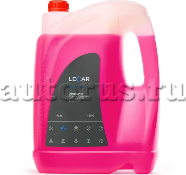 АНТИФРИЗ LECAR G-12 (10 КГ) КРАСНЫЙ ФИРМ.УПАК LECAR Lecar. Артикул LECAR000081210