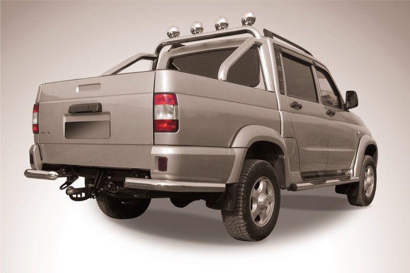 Защита Slitkoff задняя уголки d76 для УАЗ Pickup I рестайлинг 2014-2026. Артикул UPpic14-007