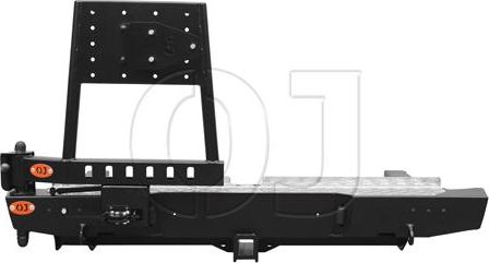 Бампер силовой OJ задний с левой универсальной калиткой для Mitsubishi L200 IV (короткая база) 2006-2015. Артикул 03.043.02