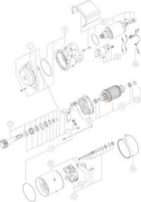 Стартер Mahle для Scania 4 1995-2008. Артикул MS 425