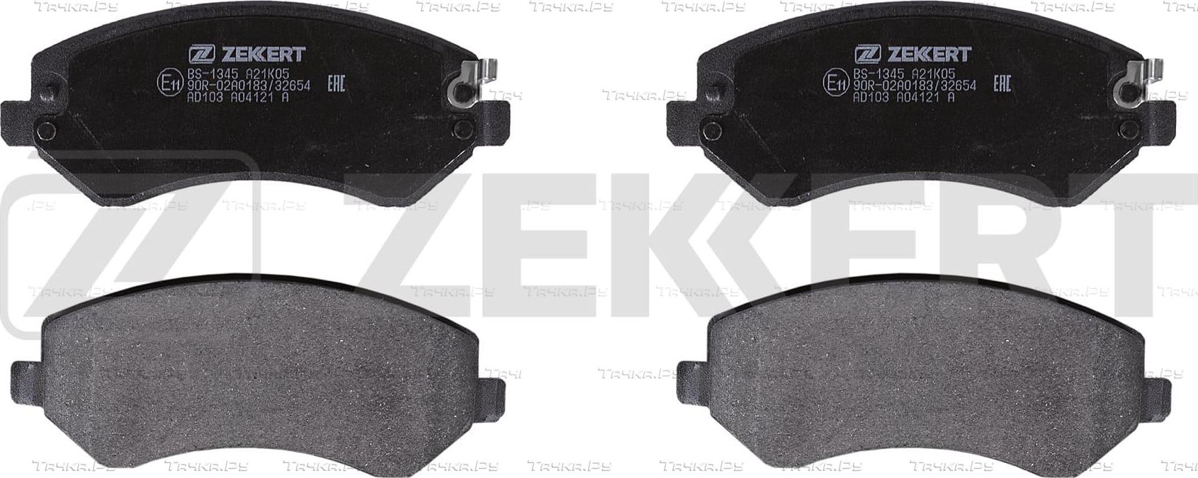 Тормозные колодки Zekkert передние для Jeep Cherokee III (KJ) 2001-2008. Артикул BS-1345