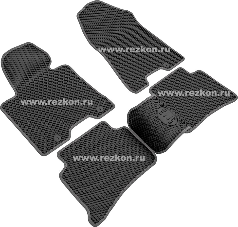 Коврики Rezkon EVA для салона Kia Sportage IV 2016-2026 Серый кант. Артикул 9021040302