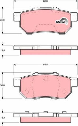 Тормозные колодки TRW. Артикул GDB3113