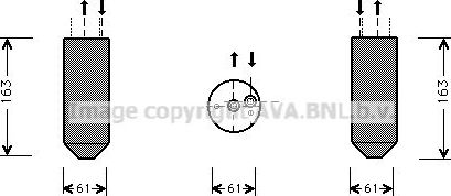 Осушитель кондиционера AVA (алюминий). Артикул MSD362