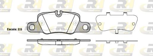Тормозные колодки RoadHouse задние для Porsche Panamera I 2009-2016. Артикул 21401.00